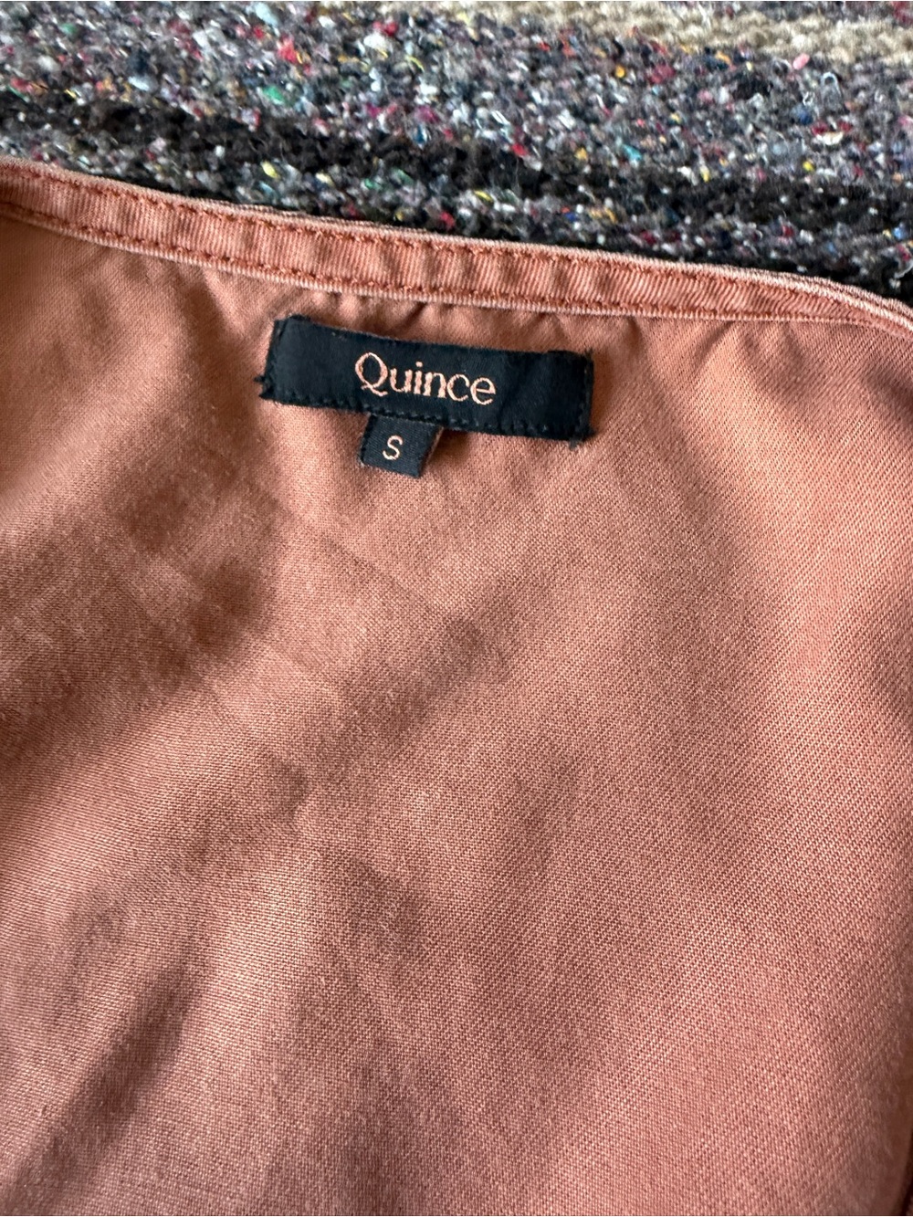 Quince Rust Button-Front Mini Dress - Picture 4 of 8